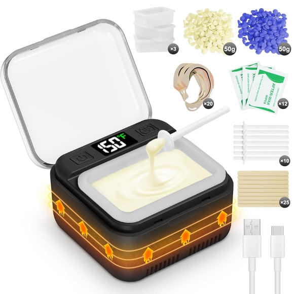 Kit de depilación para nariz y orejas FullWoyi con pantalla LED
