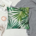 thumbnail image 2 of Shiartex  Tropical Leaves Throw Pillow Covers Green Palm Leaf Decorative Pillows Soft Cushion Cases for Couch Sofa Bed Home Decor 18x18in, 2 of 5