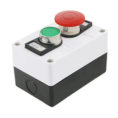 Momentary Switch Red Push Button Station Control Box 660V 