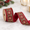 Red gold flowers, variant on Pink Nutcracker Wired Ribbon for Holiday Decor, 2.5in Wide, 10yd Long