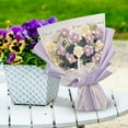 thumbnail image 3 of Ramo de flores de Ramo de punto hecho a mano Decorativo Exquisito Ramo de Ramo tejido para Props Regalo Restaurante DIY Decoración Violeta, 3 of 9