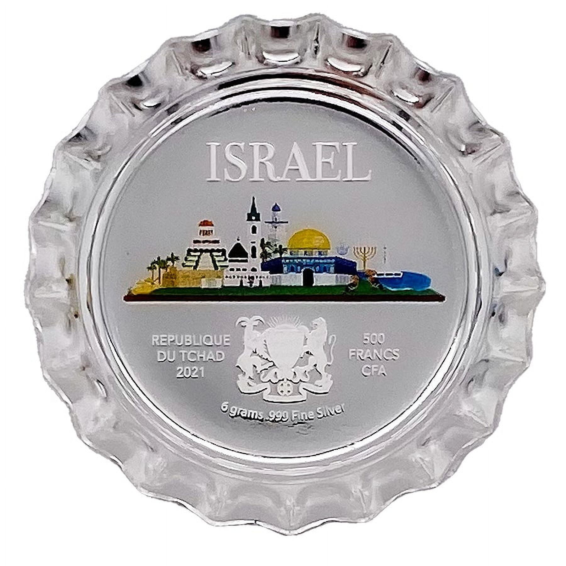 2021 Chad 6 Gram World Landmarks - Israel Bottle Cap Proof Silver