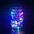 thumbnail image 5 of Lámpara solar de frasco de vidrio con forma de tarro de vidrio, cadena de luces LED con alambre de cobre, hada estrellada, luciérnaga, tapa de frasco de vidrio solar, 5 of 5