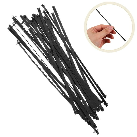 OUNONA 24-Piece Heavy Duty Hacksaw Blades Set for Woodworking and Metal Cutting, High Precision Curved Blades, Efficient Replacement for Home & Industrial Use