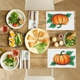 thumbnail image 4 of Simple Fall Durable Placemats Washable Pumpkin Acorn Fruits Mats - 6Pack 17.7x13inch Non-Slip Fade-Resistant Heat-Resistant Placemat - for Dining Table Coffee Table Home, 4 of 5