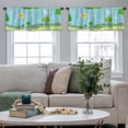 thumbnail image 4 of LALILO Kitchen Curtain Valance Park Nature Landscape Urban Rod Pocket Window Curtain 52"x 18" Set of 2, 4 of 5