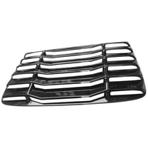 Ikon Motorsports Compatible with 16-20 Honda Civic 2Dr Coupe Rear Window Louvers Cover Gloss Black ABS