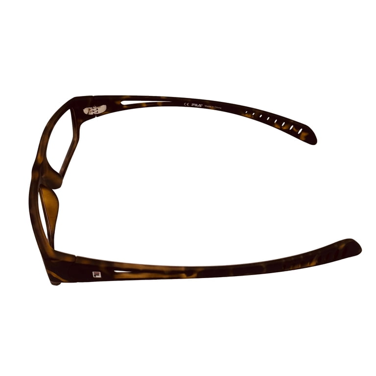 Fila Brown Plastic Glasses  (Frames) Fila Mens Matte Plastic Rectangle Eyeglass Frames F003  main image 4