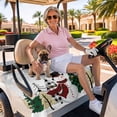 thumbnail image 3 of Golf Cart Seat Covers for 2 Seater, Christmas Soft Microfiber Cart Seat Towel Blanket, Winter Snowflake Snowman Pine Tree Absorbent Breathable Non Slip Bench Seats Protector for Golf Course 51"x31", 3 of 9