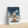 thumbnail image 3 of Hello Winter Goldendoodle Welcome Snowy Night Watercolor Vintage Vertical Matte Canvas Poster Doodle Dog Lover Gifts Idea Wall Art Home Decor - 01011, 3 of 5