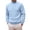 Light Blue, variant on Voska Mens Sweater Crewneck Cable Knit Pullover Twist Textured, Regular Fit, Long Sleeve, Solid Color, Warm, Fall Winter Clothing Black L