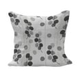 thumbnail image 1 of Grey Fluffy Throw Pillow Cushion Cover, Artisan Circle Shaped Leaf Foliage Branches with Sketchy Lines Strips on Background, Decorative Square Pillow Case, 40" x 40", Charcoal Grey, by Ambesonne, 1 of 5