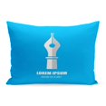 thumbnail image 1 of BOSDECO Black Ink Flat Fountain Pen Blue Blogger Designer Writer Pillowcase Pillow Cover Cushion Case 20x30 inch, 1 of 1