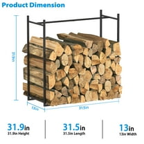 Firewood Rack Log Rack, Log Storage Rack, Storage Rack, Firewood Stacker for Indoor Outdoor Fireplace