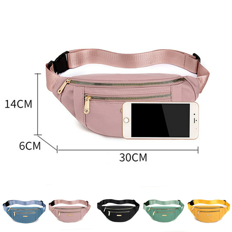 Fanny Packs for Women Men, Fashion Waist Pack Belt Bag-Pink