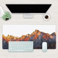 thumbnail image 2 of Desk Mat, Mountains at Sunset Extended Gaming Mouse Pad Large, 35.4"x15.7" Big Mouse Pad with Non-Slip Base and Stitched Edge, Long Computer Keyboard Mouse Mat for Home Office Work, 2 of 6