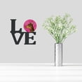 thumbnail image 2 of Pink Doberman Metal Wall Artwork LOVE, 2 of 2