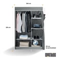 thumbnail image 4 of Closet Armable Ropero Pequeño Organizador Para Ropa Portatil Color Gris, 4 of 12