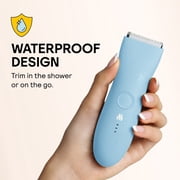 Meridian Trimmer Original Bikini & Body Hair Grooming Shaver, USB Rechargeable Electric Shaver for Women & Men, Sky