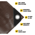 thumbnail image 2 of Core Tarps 10 Mil Heavy Duty Tarp Tarpaulin Waterproof Cover, Brown and Black 20 x 30Ft, 2 of 7