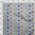 thumbnail image 3 of oneOone Silk Tabby Medium Blue Fabric Writing Text Sewing Craft Projects Fabric Prints By Yard 42 Inch Wide, 3 of 4