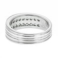 thumbnail image 2 of 14K Mens Wedding Ring Round Natural 1.5 Ctw Diamonds For Him (White Gold Size 9), 2 of 3