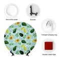 thumbnail image 4 of Gaeub Avocado Flowers And Leaves Print Ceramic Plate,Dinner Plates,Bone China Decorative Plates with Display Stand,Art Ceramic Ornaments for Wall Hanging Decoration-10in, 4 of 6