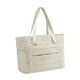 thumbnail image 3 of Bolso de bolso de hombro con correa de con correa de peso ligero con cremallera de desgaste de la cremallera gran capacidad para el trabajo de la Beige, 3 of 8