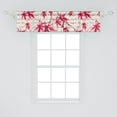 thumbnail image 2 of Maple Leaves Window Valance, Romantic Themed Canadian Leaf Pattern on Letter Look Backdrop Print, Curtain Valance for Kitchen Bedroom with Rod Pocket, 54" X 18", Hot Pink Dark Coral, by Ambesonne, 2 of 2