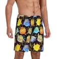 thumbnail image 2 of Disketp Cartoon Bird Owl for Men's Soft Sleep Pajama Shorts Lightweight Lounge Pant Sleep Pj with Elastic Waistband and Pockets-XX-Large, 2 of 6