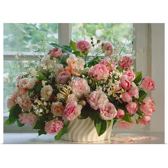 Great BIG Canvas | "Summer flower bouquet" Art Print - 24x18