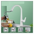 thumbnail image 2 of Pull-out Kitchen Faucet Full Copper High-end Quality Splash-proof Washing Basin Sink Faucet, Hot And Cold Rotating Hidden Nozzle ,Easy to Install, 2 of 7