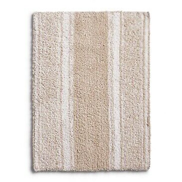Martha Stewart Collection Cotton Reversible 27" x 45" Striped Bath Rug