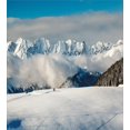 thumbnail image 2 of Juego de funda nórdica, vista panorámica de montañas y 2 personas caminando por los Alpes franceses, 2 of 6