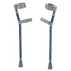 Drive Medical Pediatric Forearm Crutch Pair w/ Cuffs for Walking, Medium (Blue)