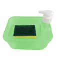 thumbnail image 2 of Dispensador de jabón y estropajo rectangular con bomba para bar y cafetería Verde, 2 of 9