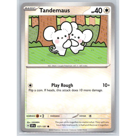 Pokémon Tandemaus Surging Sparks 157/191 Common Trading Card