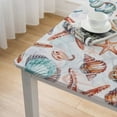 thumbnail image 4 of nygtbtfer Vinyl Table Cover Elastic Edged Vintage Sea Turtle Tablecloths for Oil-Proof Wipeable PVC Table Cloth white, 4 of 7