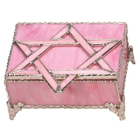 Glass Jewelry Box-Color:Pink