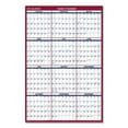 thumbnail image 2 of Erasable Vertical/Horizontal Wall Planner, 32 x 48, White/Blue/Red Sheets, 12-Month (Jan to Dec): 2026 | Bundle of 10, 2 of 5