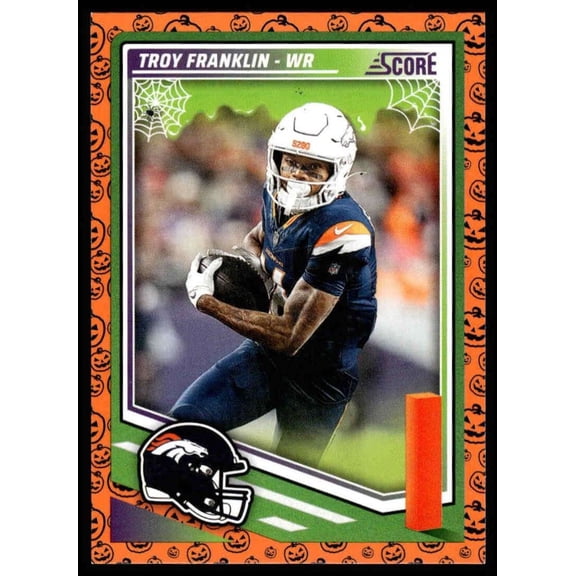 2025 Score Trick or Treat Pumpkin #15 Troy Franklin NM-MT Football Card Broncos Denver Broncos NFL Football Trading Card