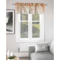 thumbnail image 2 of Orange Botanical Kitchen Curtain Valances for Windows Farmhouse Short Curtains, Farmhouse Leaf Fall Thanksgiving Rod Pocket Valance Curtain for Bedroom Cafe Living Room 56"x16", 2 of 8