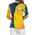 thumbnail image 4 of Adventure Time Women's Pajama Top 3D Digital Print Sleepwear Trendy Crewneck Pullovers Long Sleeve Shirts 3XL, 4 of 8