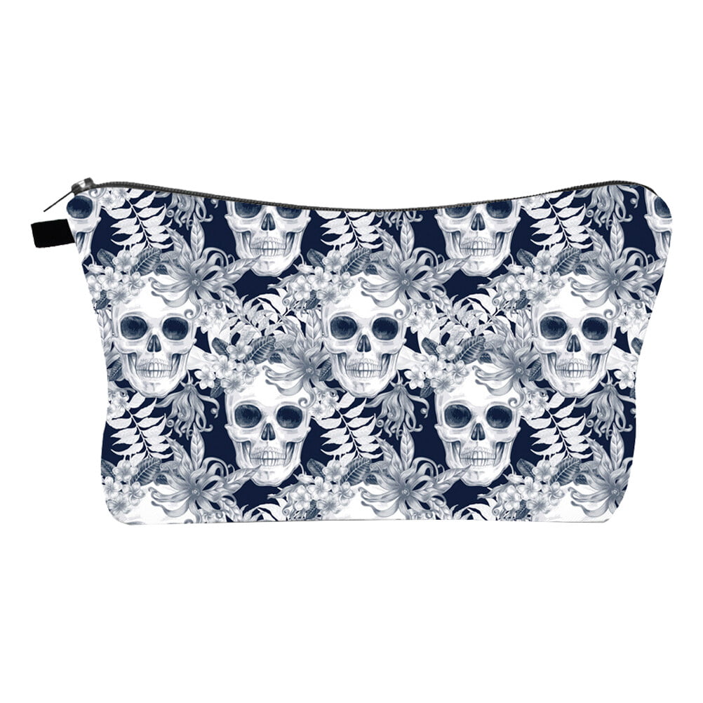 Skull Print Makeup Travel Storage Bag Organizer Case 11 Patterns –  Everything Skull Clothing Merchandise and Accessories