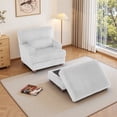 thumbnail image 6 of UIXE Oversized Armchair with Ottoman Bench, Accent Chair Upholstered Indoor Chaise Lounge for Living Room, Comfy Single Sofa Large Arm Chair Bedroom Reading Seat, Gray, 6 of 7