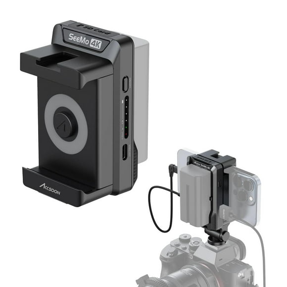 Accsoon - Adaptador de Captura de vídeo SeeMo Pro 4K para iOS - HDMI a USB-C/Lightning con certifica
