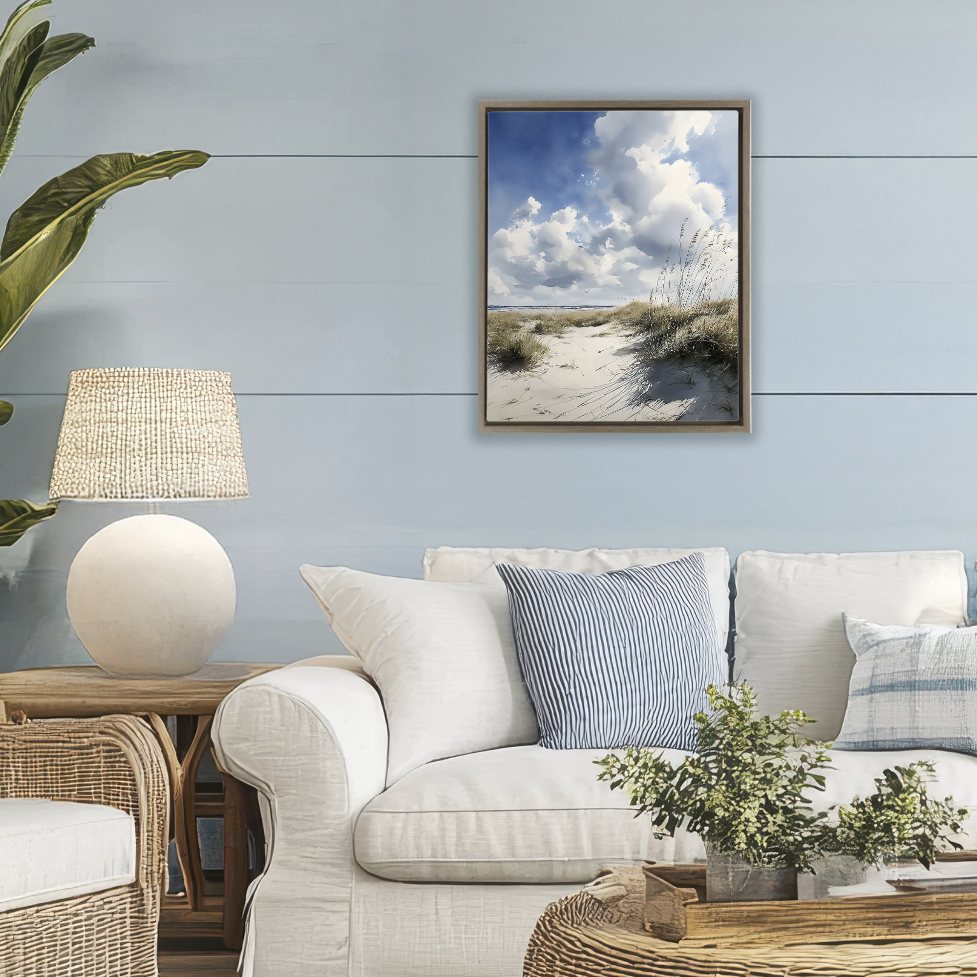 Stupell Industries Dunes In The Sunshine Brown Framed Floater Canvas Wall Art, design by Franklyn Gregory