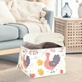 thumbnail image 5 of Cute Turkeys Autumn Leaves Thanksgiving Foldable Storage Bin with Lid and Handle Collapsible Storage Box 16.5 x 12.6 x 11.8 inches, 5 of 7