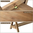 thumbnail image 6 of 30-Inch Solid Wood Farmhouse Entryway Bench, Rustic Storage Bench Seat for Indoors, Living Room, or Dining Room, Natural, 6 of 6