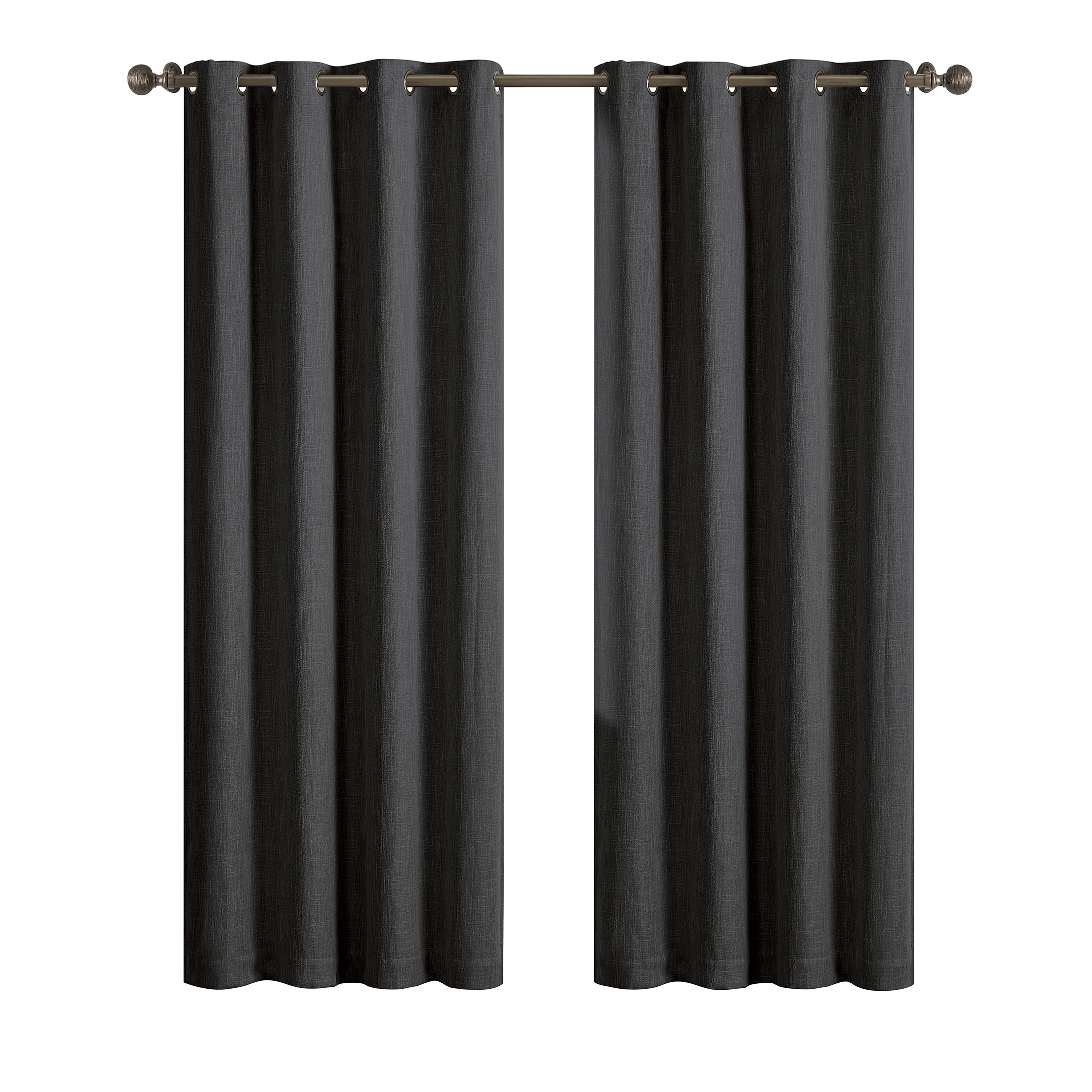 Black Textured Woven Blackout Curtain Panel Better Homes And Gardens 50 X 84 5150